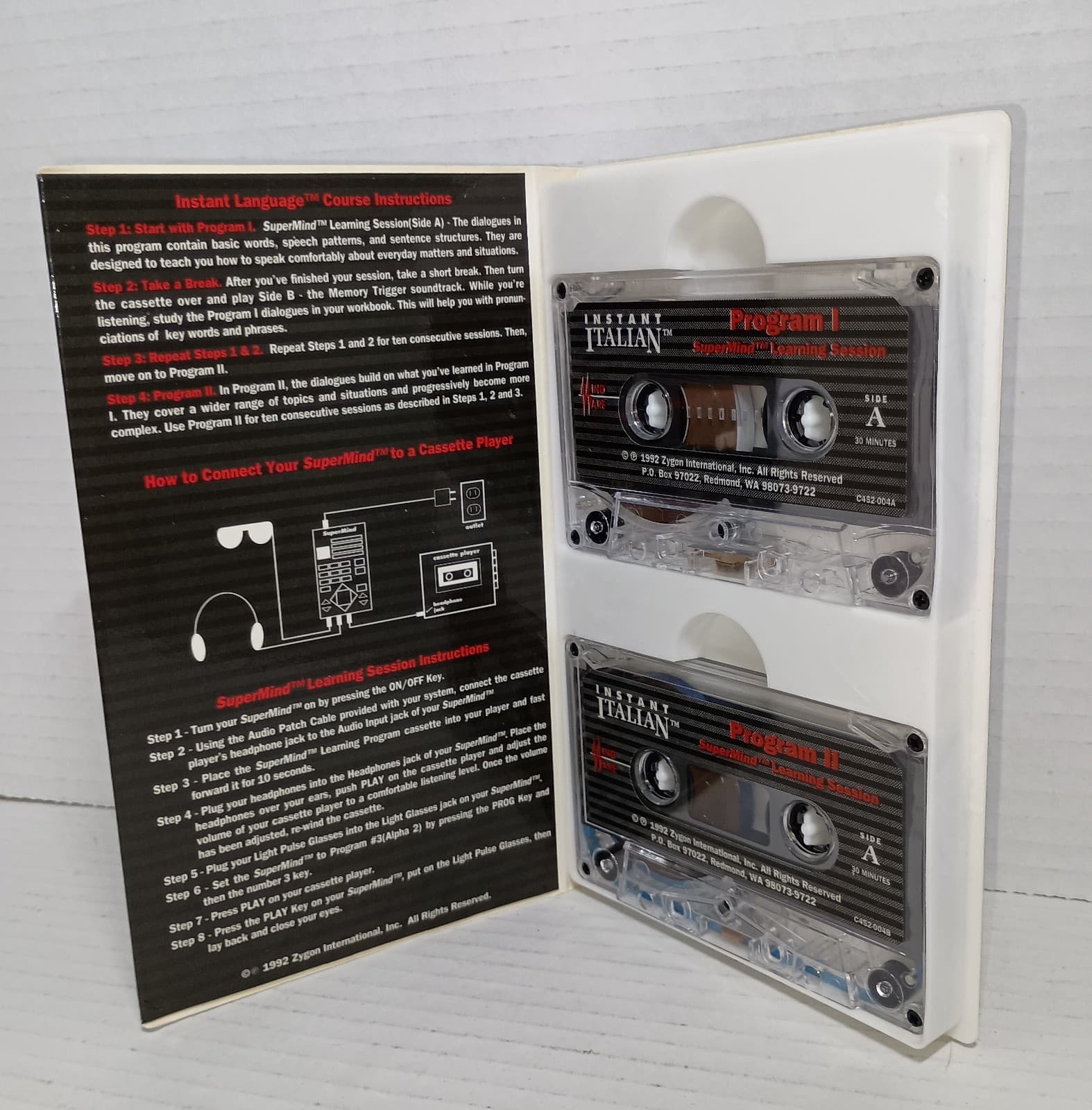 Lot Of 2 MindWare Zygon Instant Languages Tapes Italian Cassettes  5