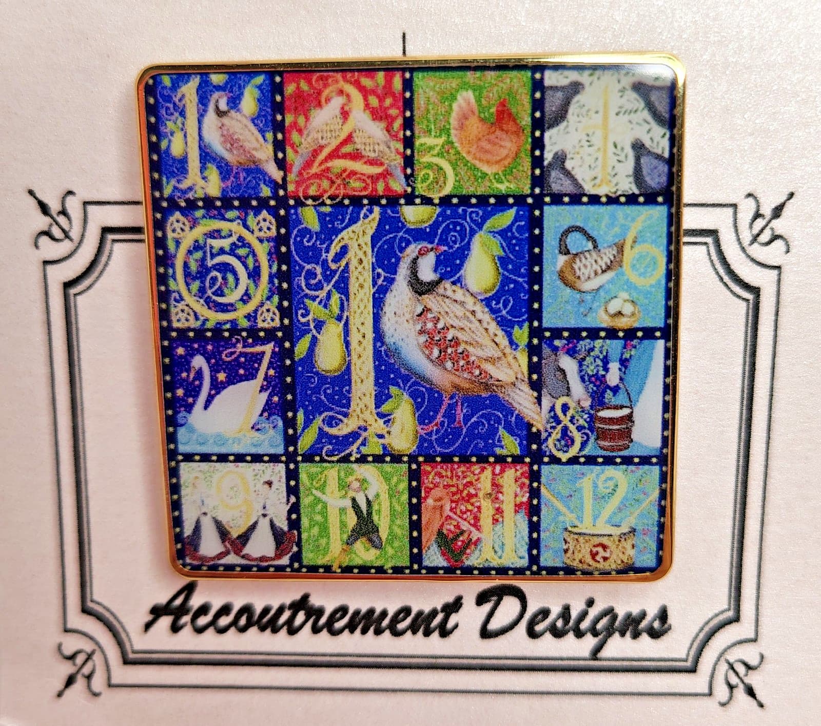 Needle Minder Magnet 12 Days of Christmas Accoutrement Designs Needlepoint 2