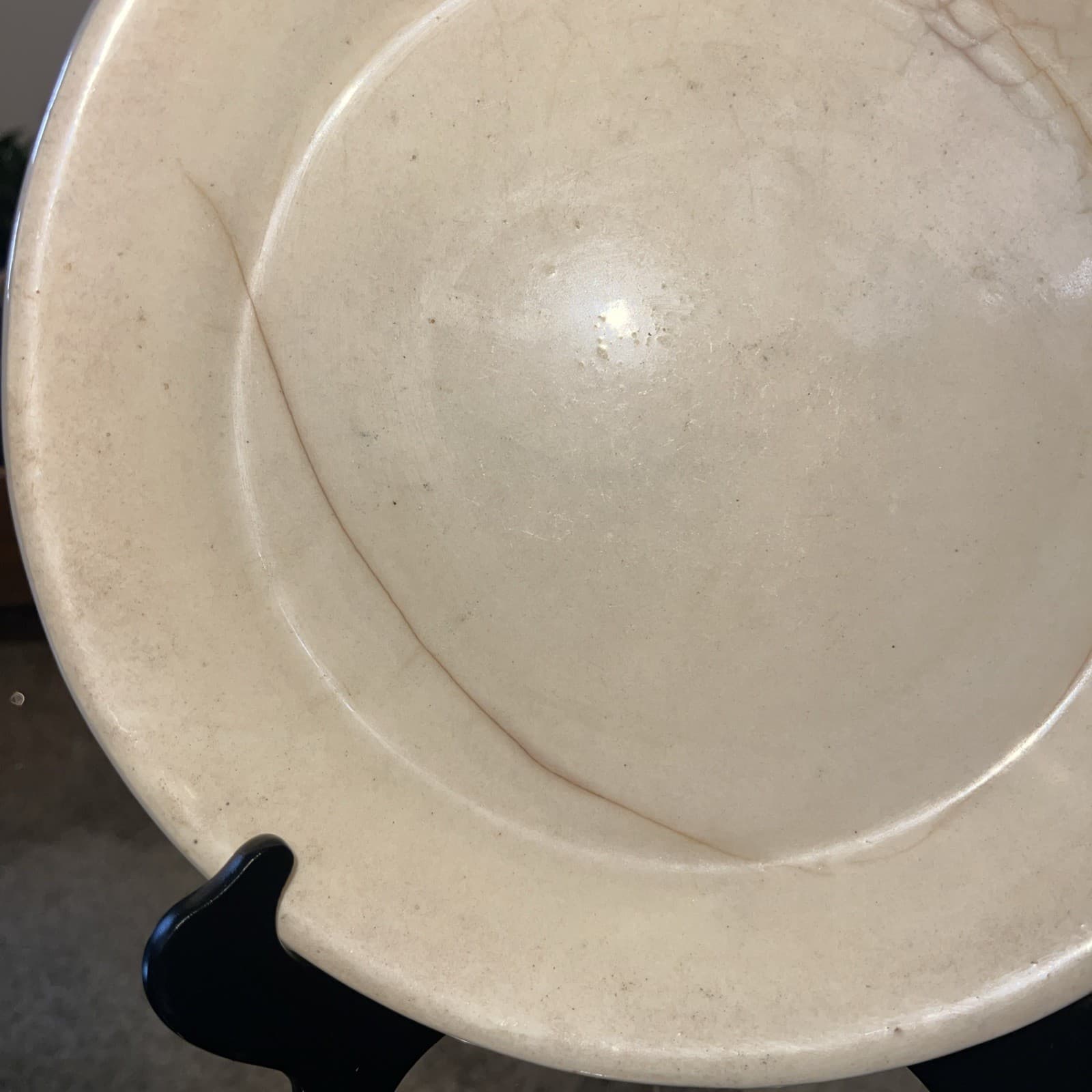 Vintage McCoy Pink blue Stripe HTF Pie Plate Baker Dish 7127 READ 10” Rare 3