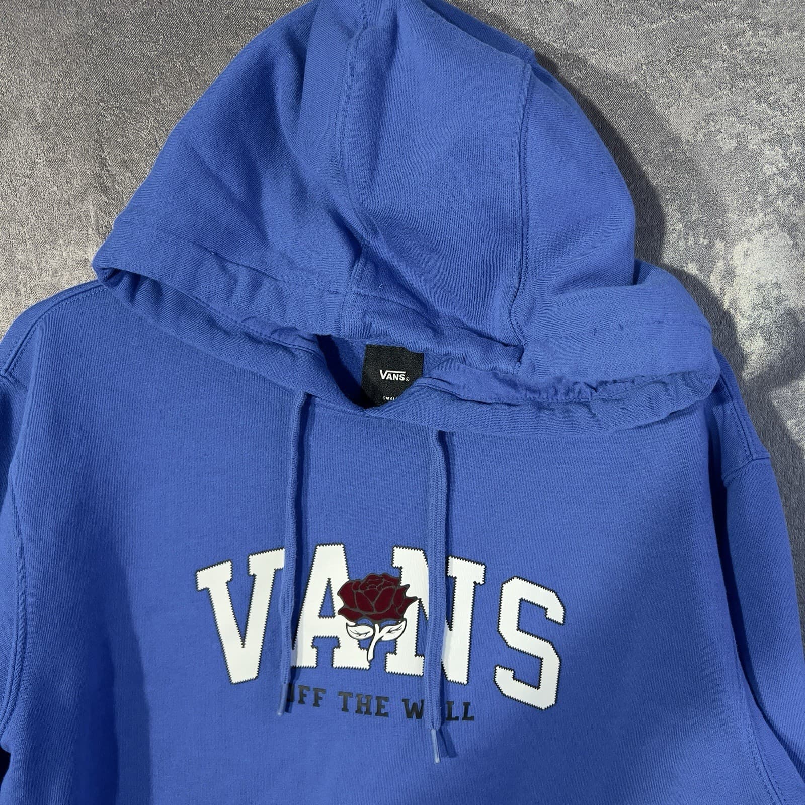 Womens VANS Off The Wall Hoodie Sweatshirt Pullover Rose Size Small 2
