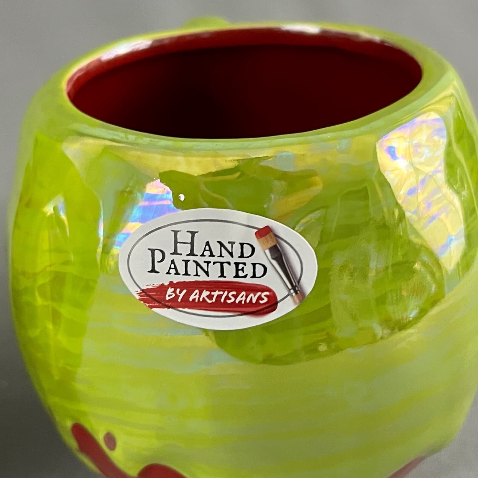 Disney Villains Halloween Poison Apple Mug Lot of 2 Iridescent Hand Painted New 6