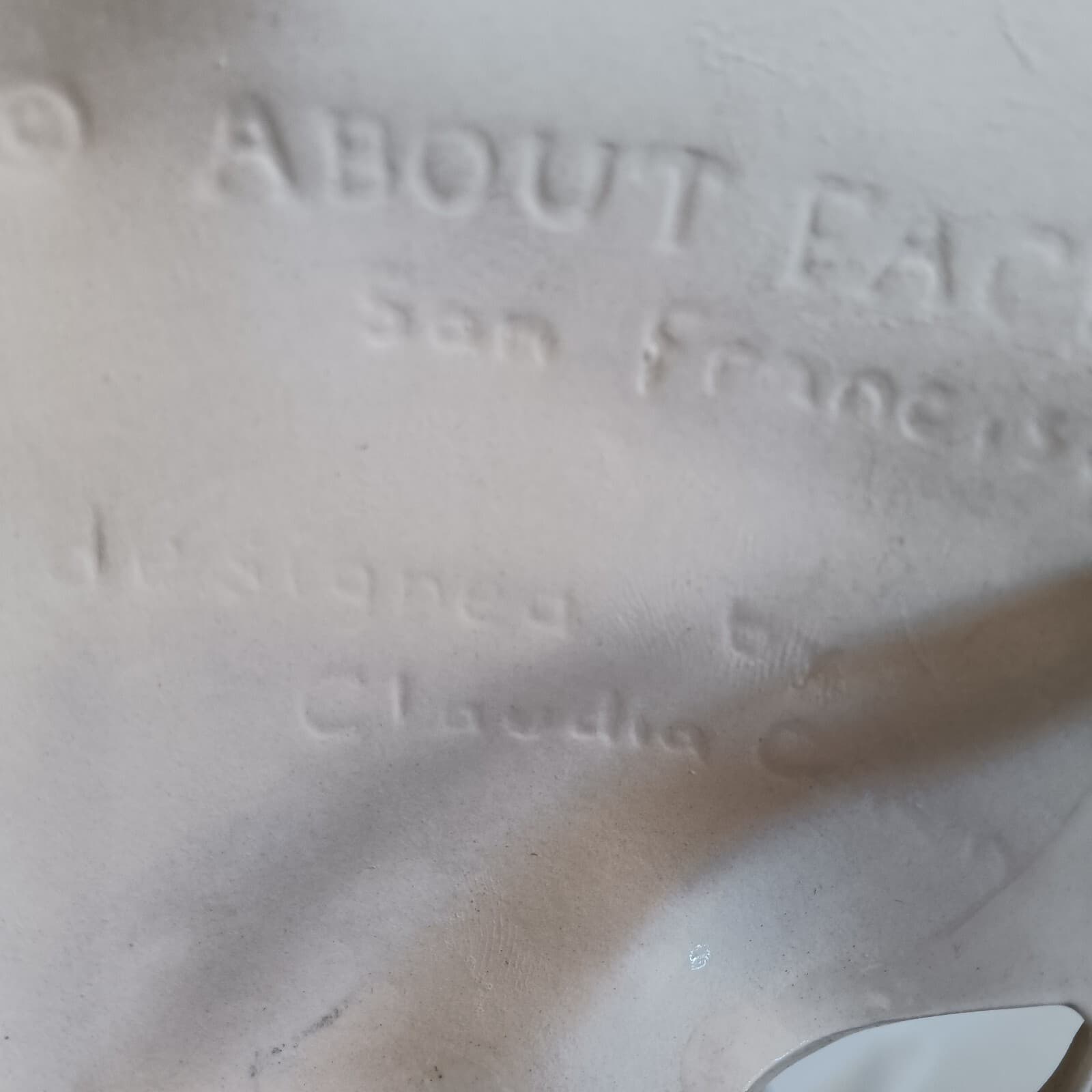 About Face Clay Art Wall Mask Flamingo Dancer San Francisco Claudia Cohen VTG 6