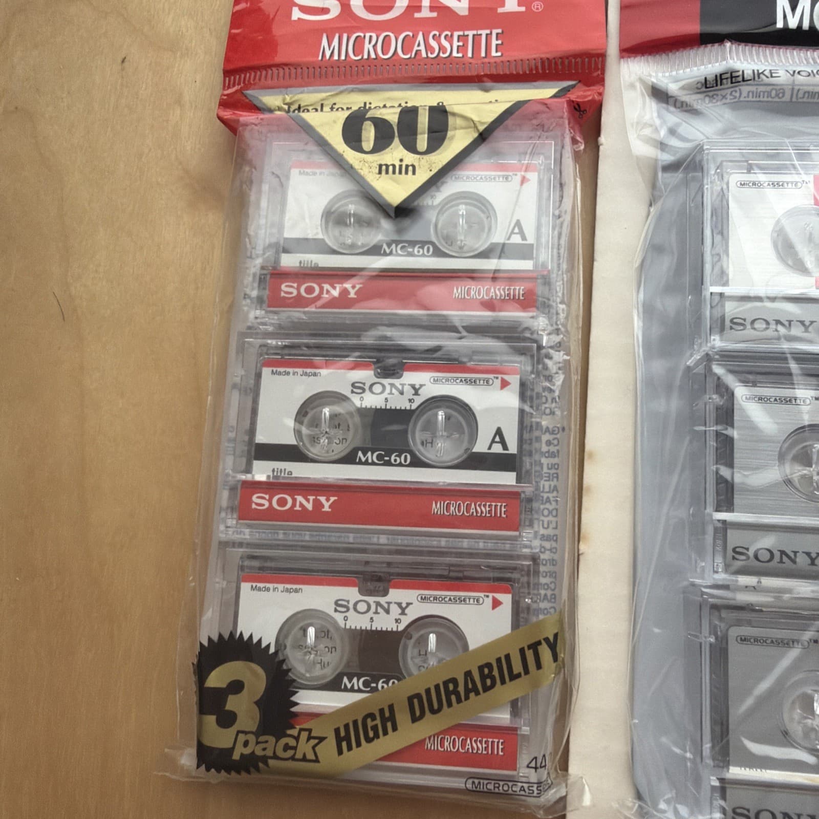 LOT (15) SONY MC60 BLANK MICRO CASSETTE TAPES BRAND NEW FACTORY SEALED 2