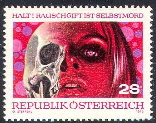 Austria 1973 Anti-Drugs/Health/Medical/Welfare/Skull 1v (n25706)