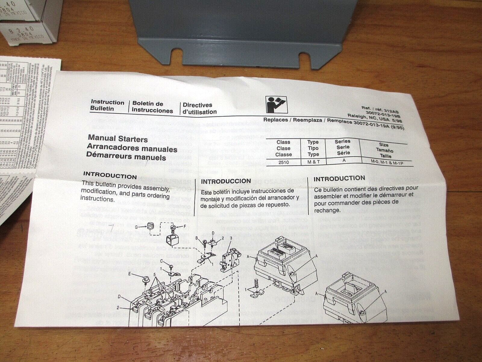 Square D 2510MBA2 *NEW* AC Manual Starter Switch 5