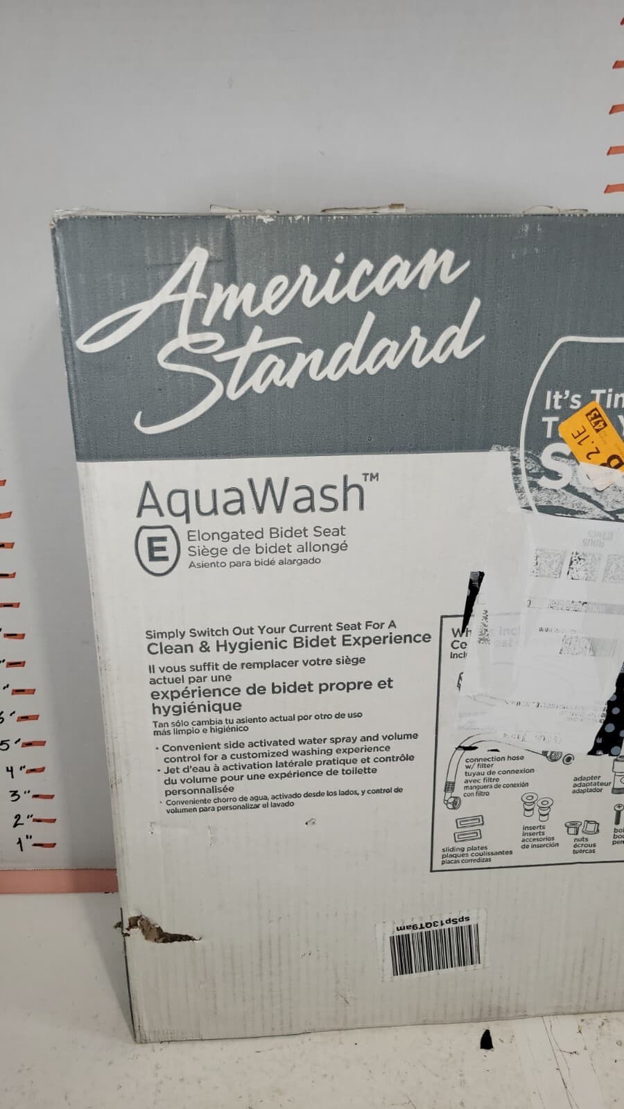 American Standard 5900A05G.020 Aqua Wash Non-Electric Bidet Seat Elongated, NEW! 4