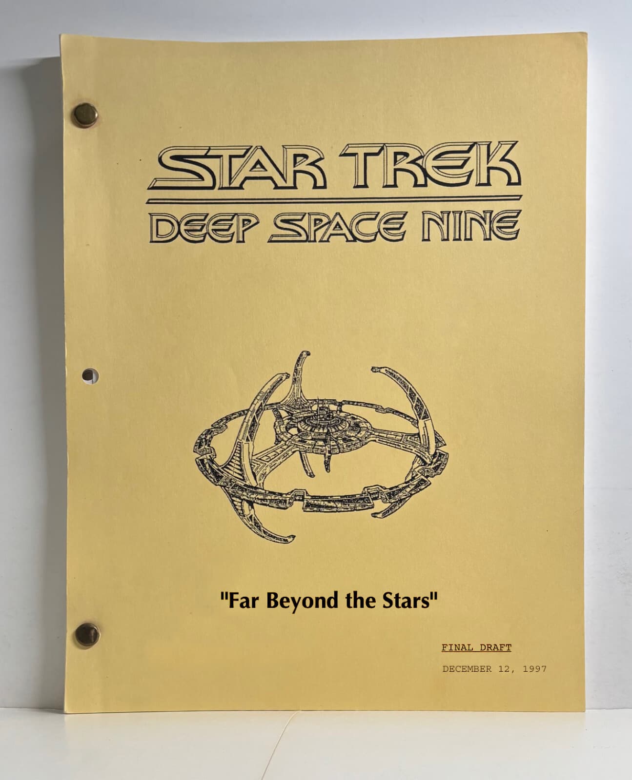 Favorite Star Trek Deep Space 9 Script "Far Beyond the Stars" 1950s - Reprint 2