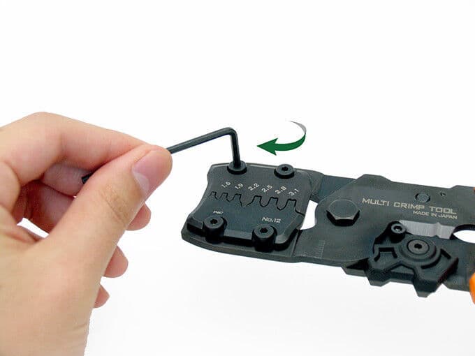 Handy CRIMPING TOOL SET, 3 inter-changeable die plates Japanese ENGINEER PAD-02 5