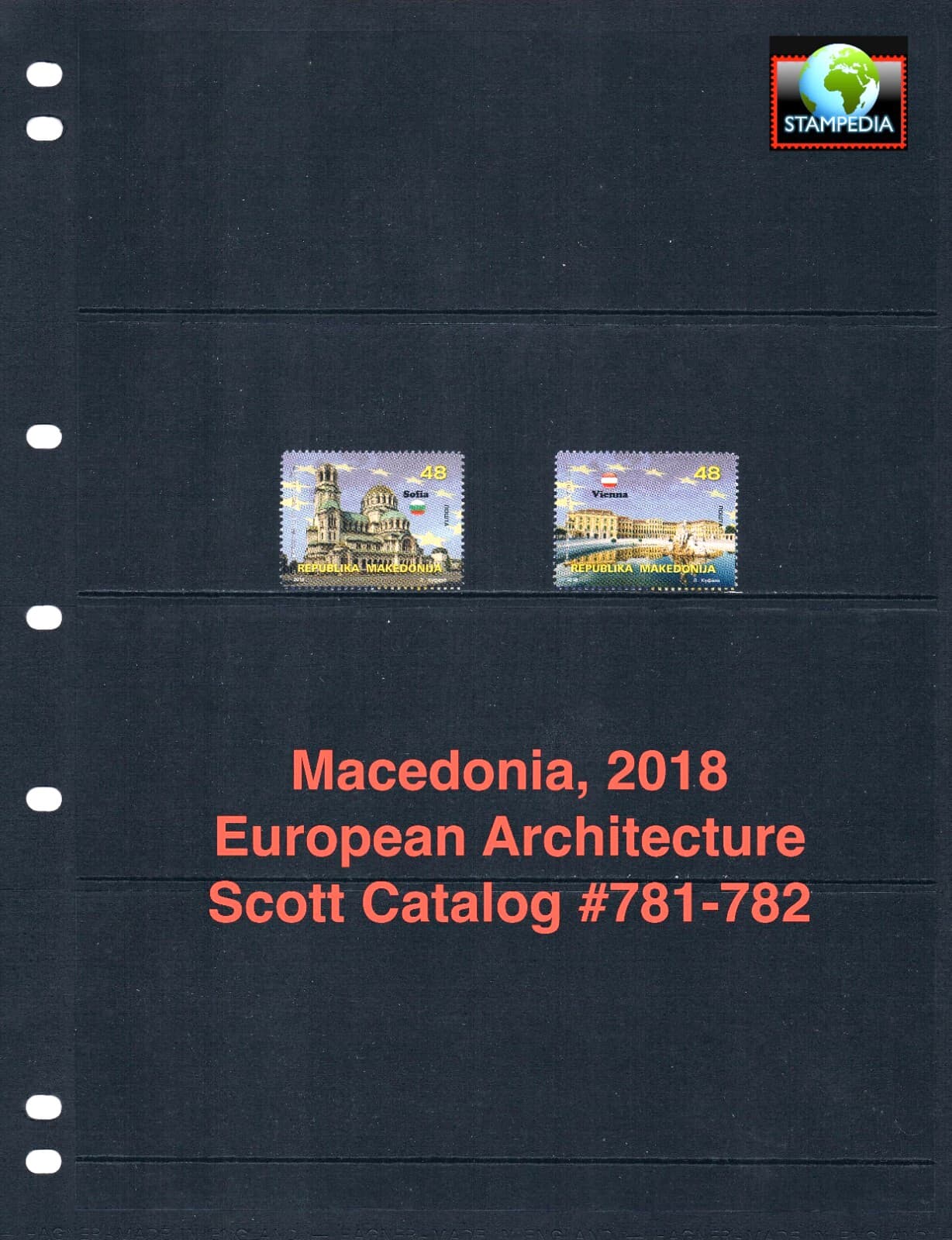 $3.75 Scott Value - 2018 MACEDONIA Architecture Europe CV MNH NH UMM