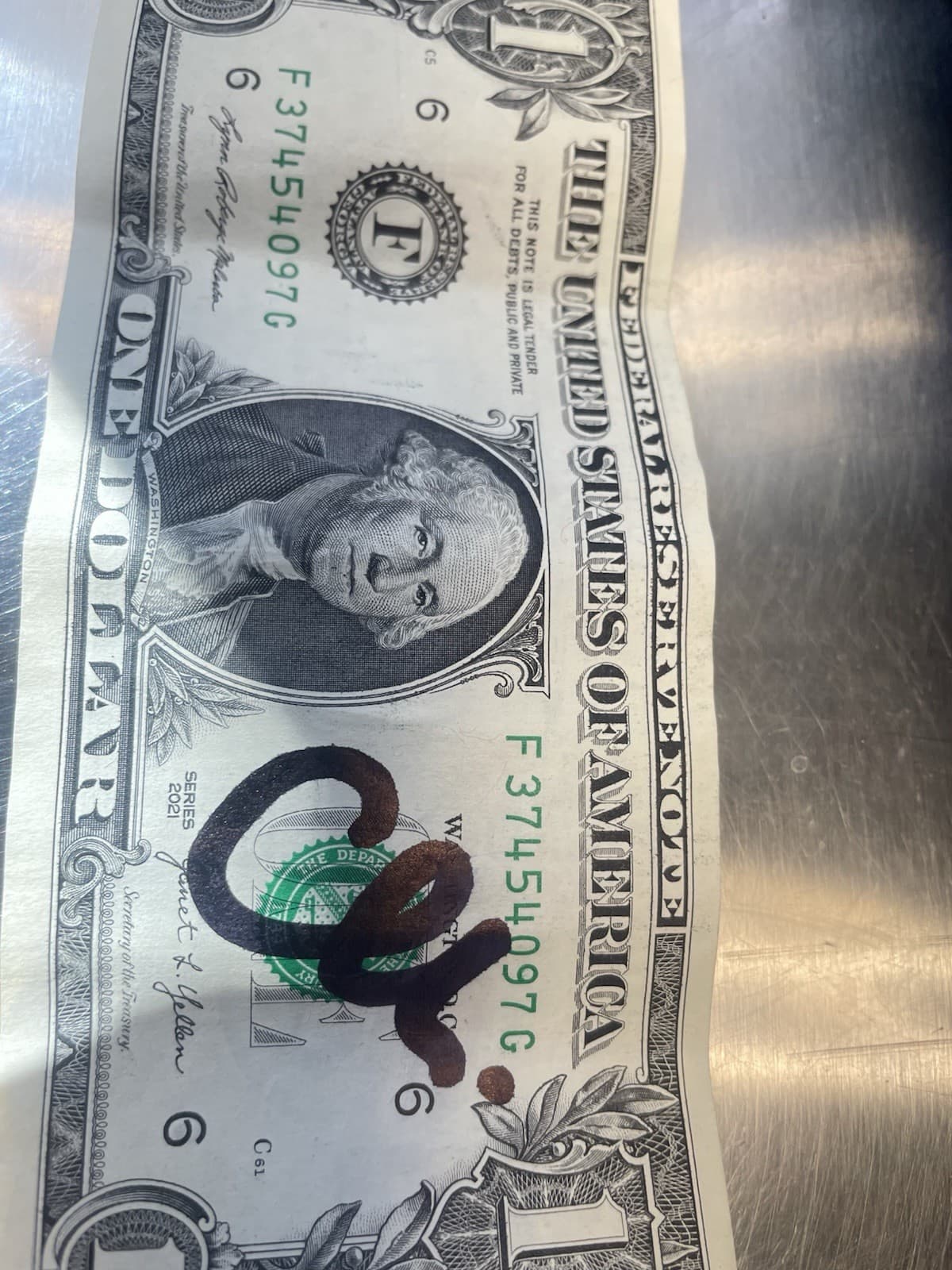 Turning Point 🇺🇸 Charlie Kirk Hand Signed Dollar Washington State  2