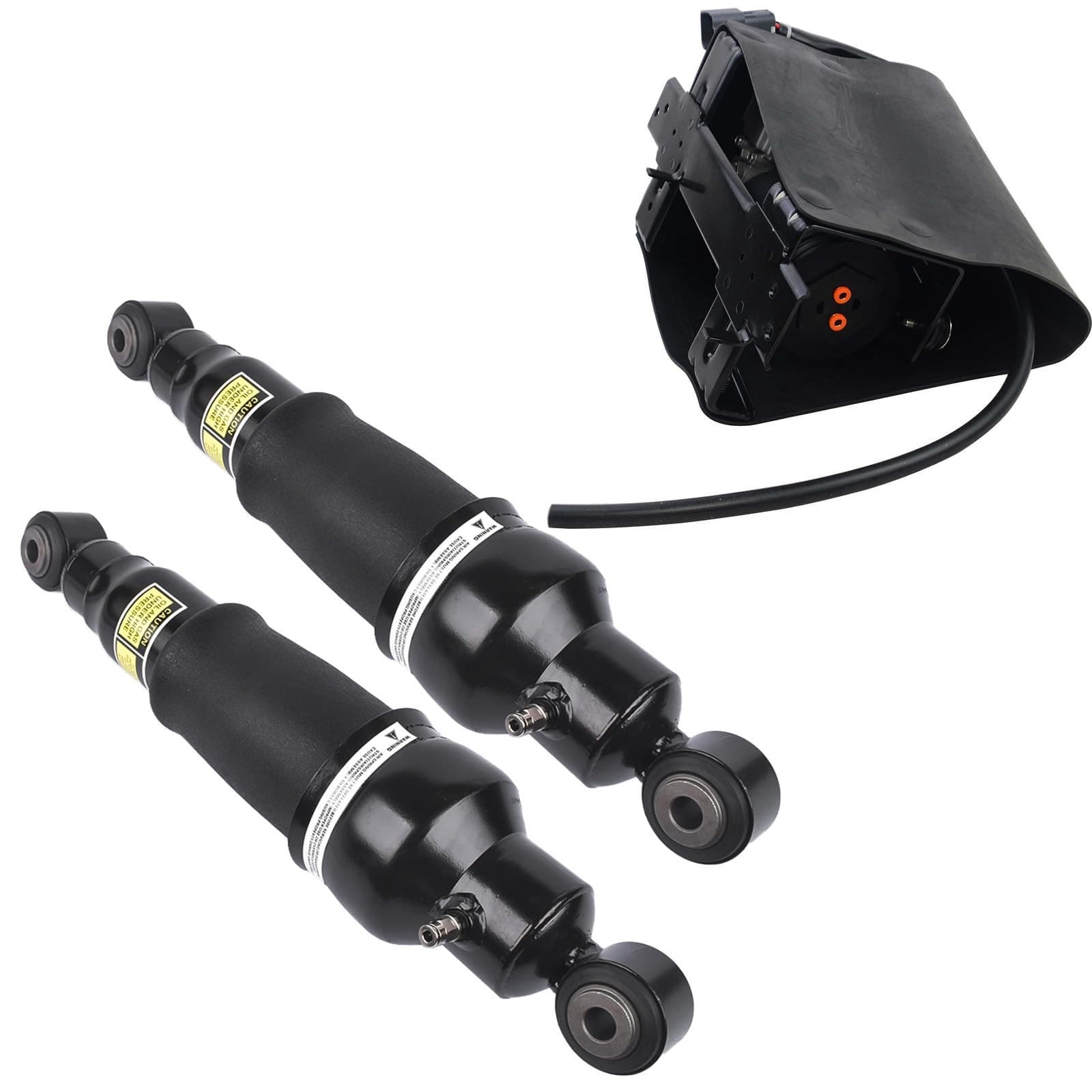 Rear Air Shock Absorbers + Compressor Pump Set of 3 for Nissan Armada 2005-2015 4