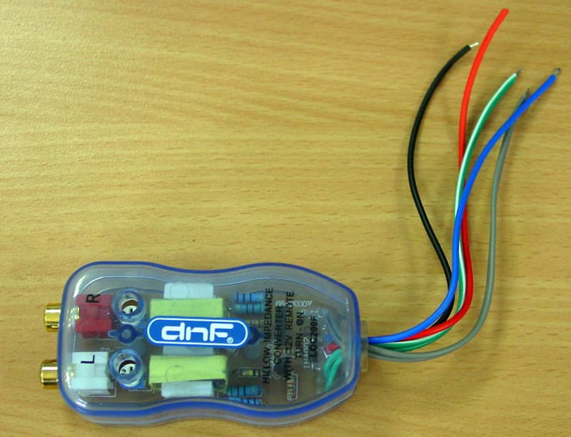 DNF HIGH-LOW LEVEL CONVERTER 2 CHANNEL RCA WITH 12V REMOTE WIRE - SHIPS TODAY! 2