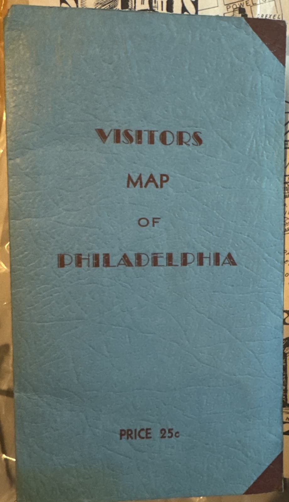 Vintage 1944 Visitors Map Of Philadelphia (Price 25 Cents) The Map Store