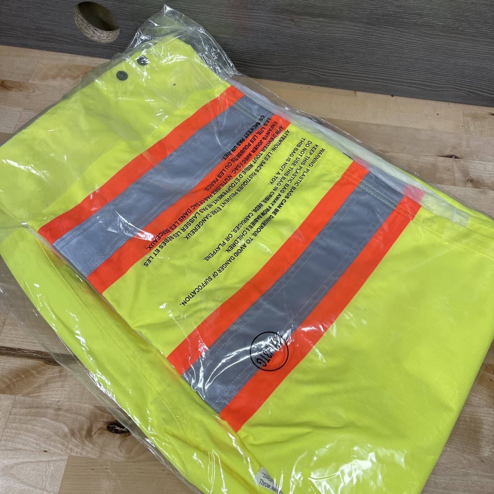 Tough Duck S37421 Hi-Vis Rain Pants, Size 3XL Yellow/Green New