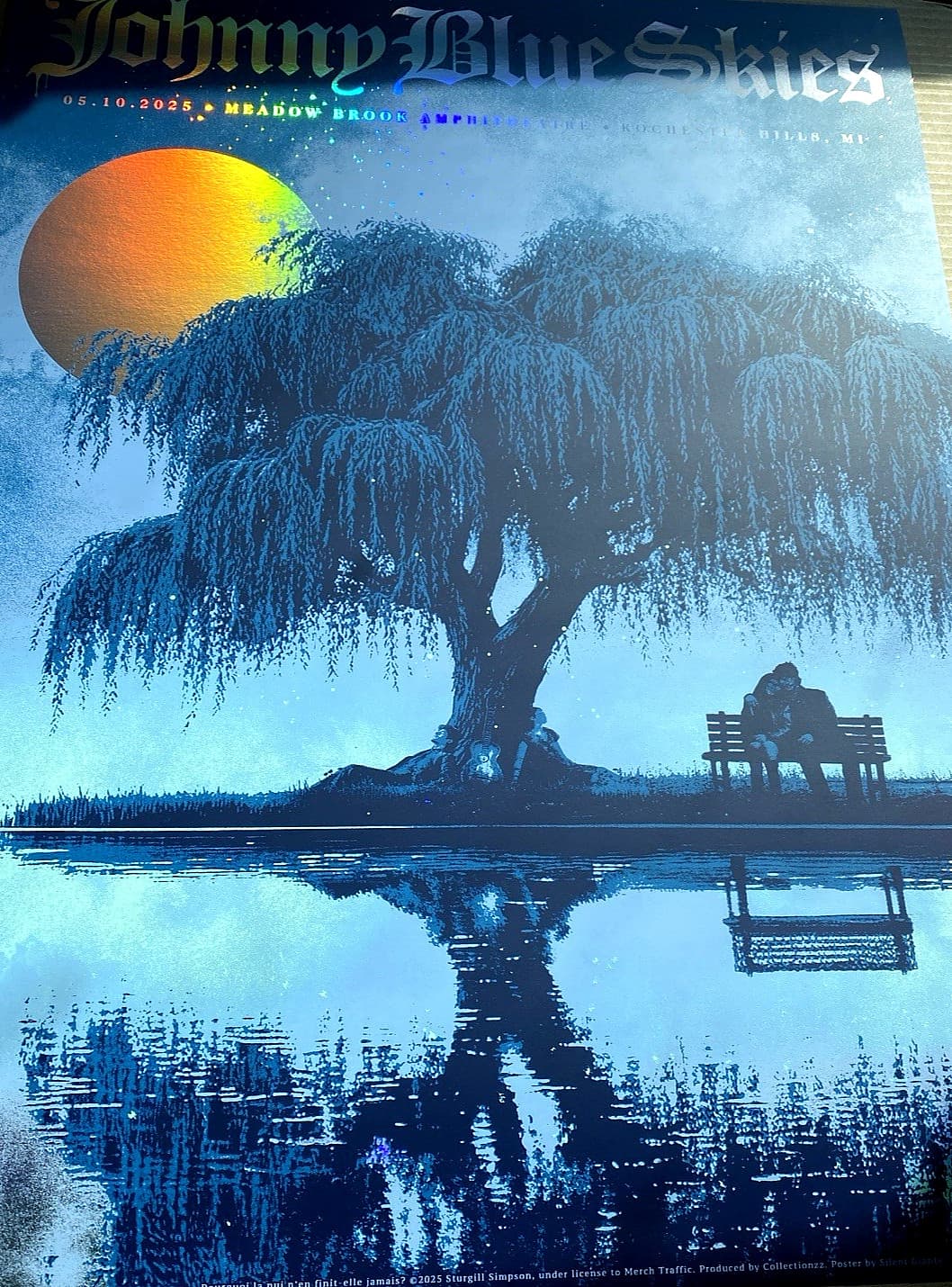 Johnny Blue Skies AP RAINBOW FOIL POSTER Rochester Hills Detroit 2025 S/N #/20