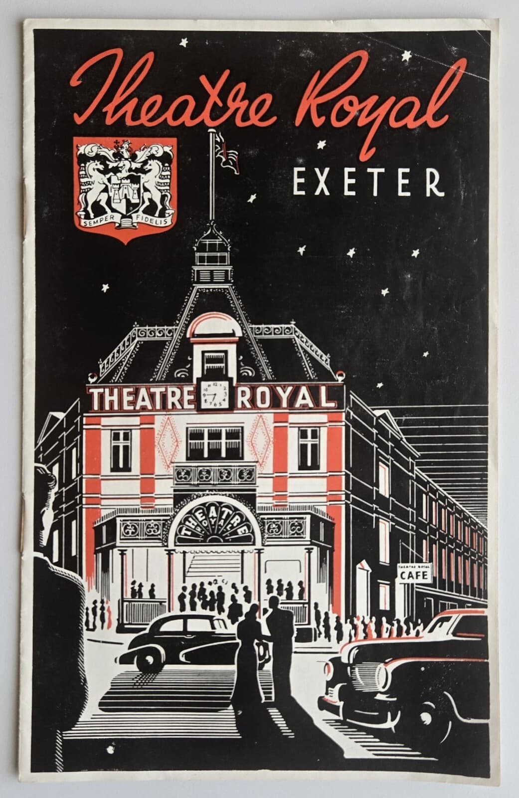 1952 Theatre Royal Exeter Program Semper Fidelis Art Deco Cover Red Riding Play