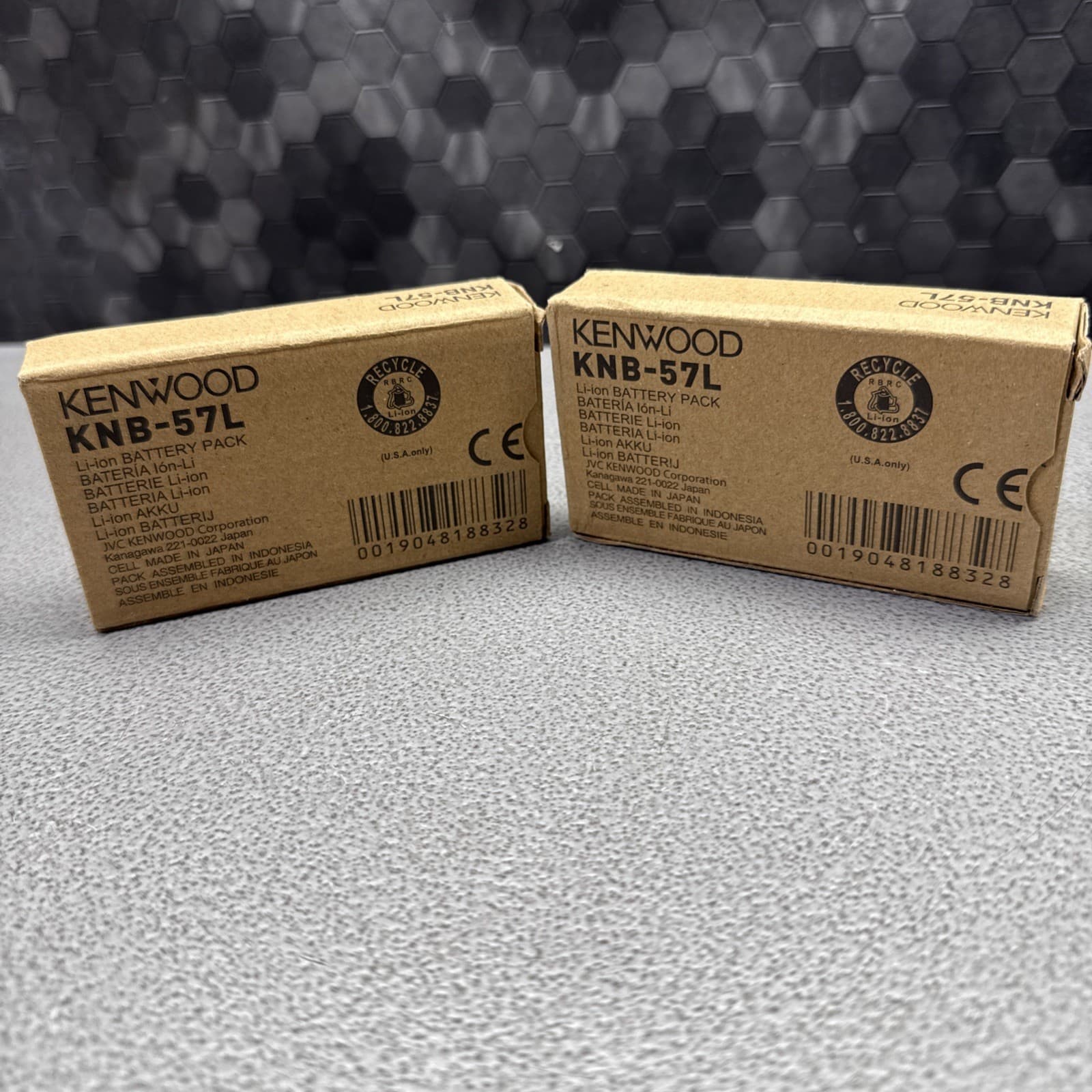 LOT OF 2 KENWOOD KNB-57L BATTERY 