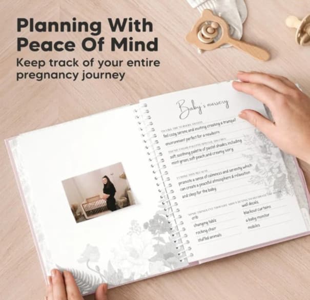 Pregnancy Journal -Pink & White Blossom  by Keababies BRAND NE 5