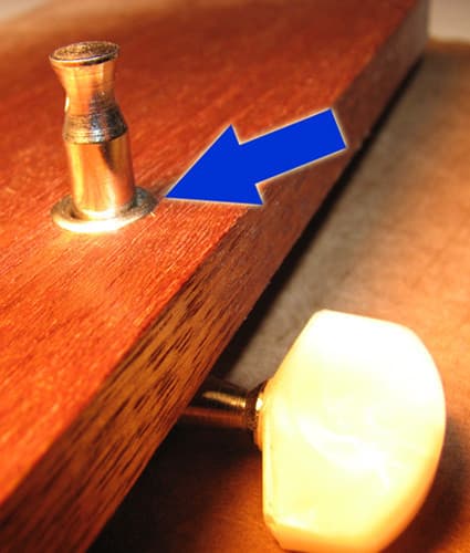 100pc. Antique Copper 1/4" Vintage-Style Guitar Tuner Bushings/Ferrules 2