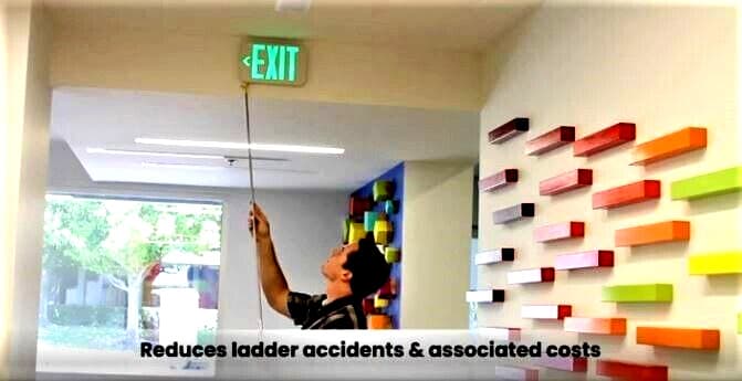 Tess Safety Pole – Extendable Tester for Smoke Detectors & Exit Signs,Home or Wk 5