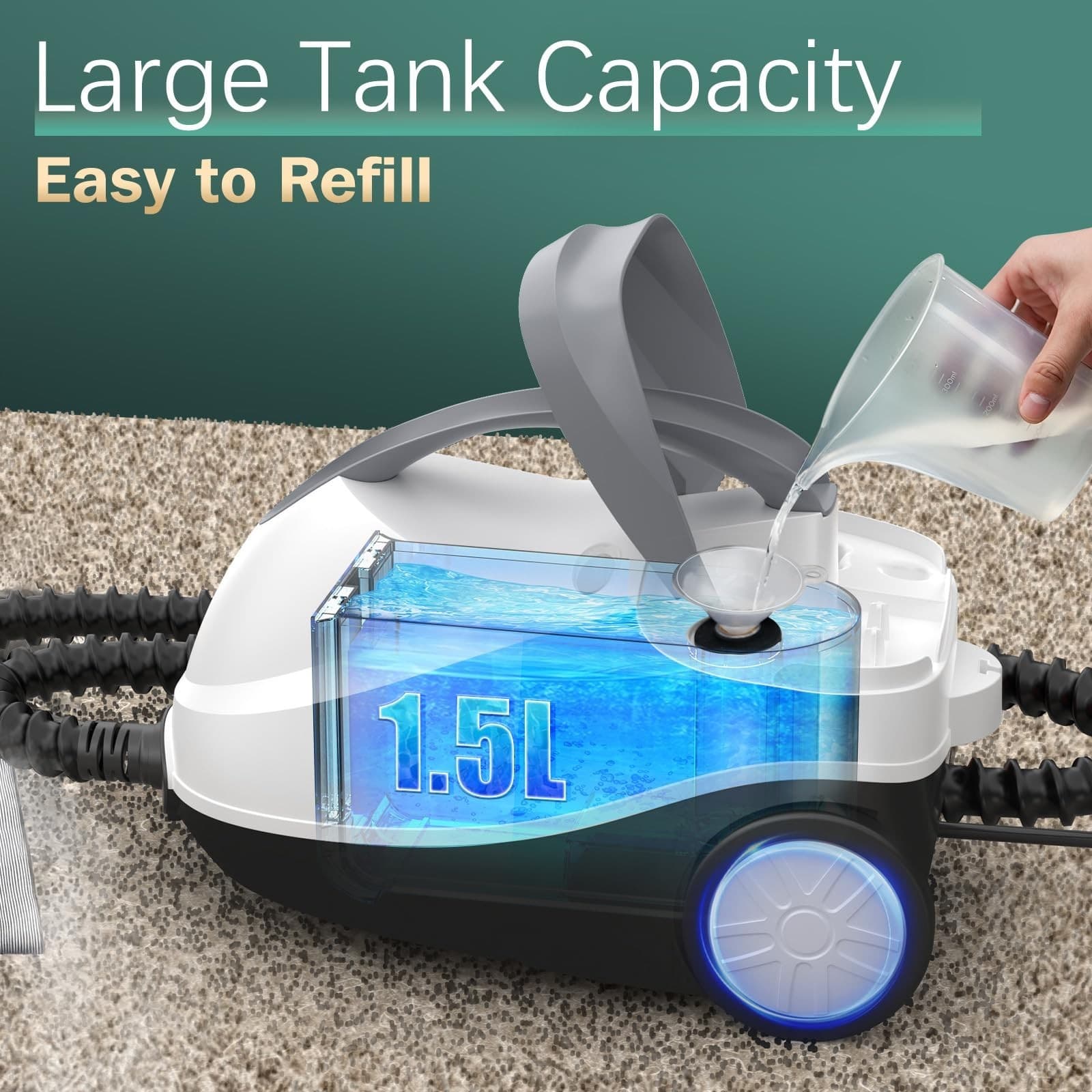 Steam Cleaner with 28 Accessories for Home, 1800W Powerful Multipurpose Steam... 6