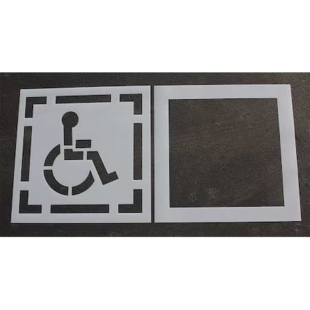 Rae Stl-116-3030 Pavement Stencil, Symbol, Handicap - Ada, 30 In Character