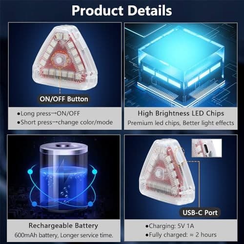  Magnetic Wireless Led Strobe Lights with Remote High Brightness Led Strobe  2