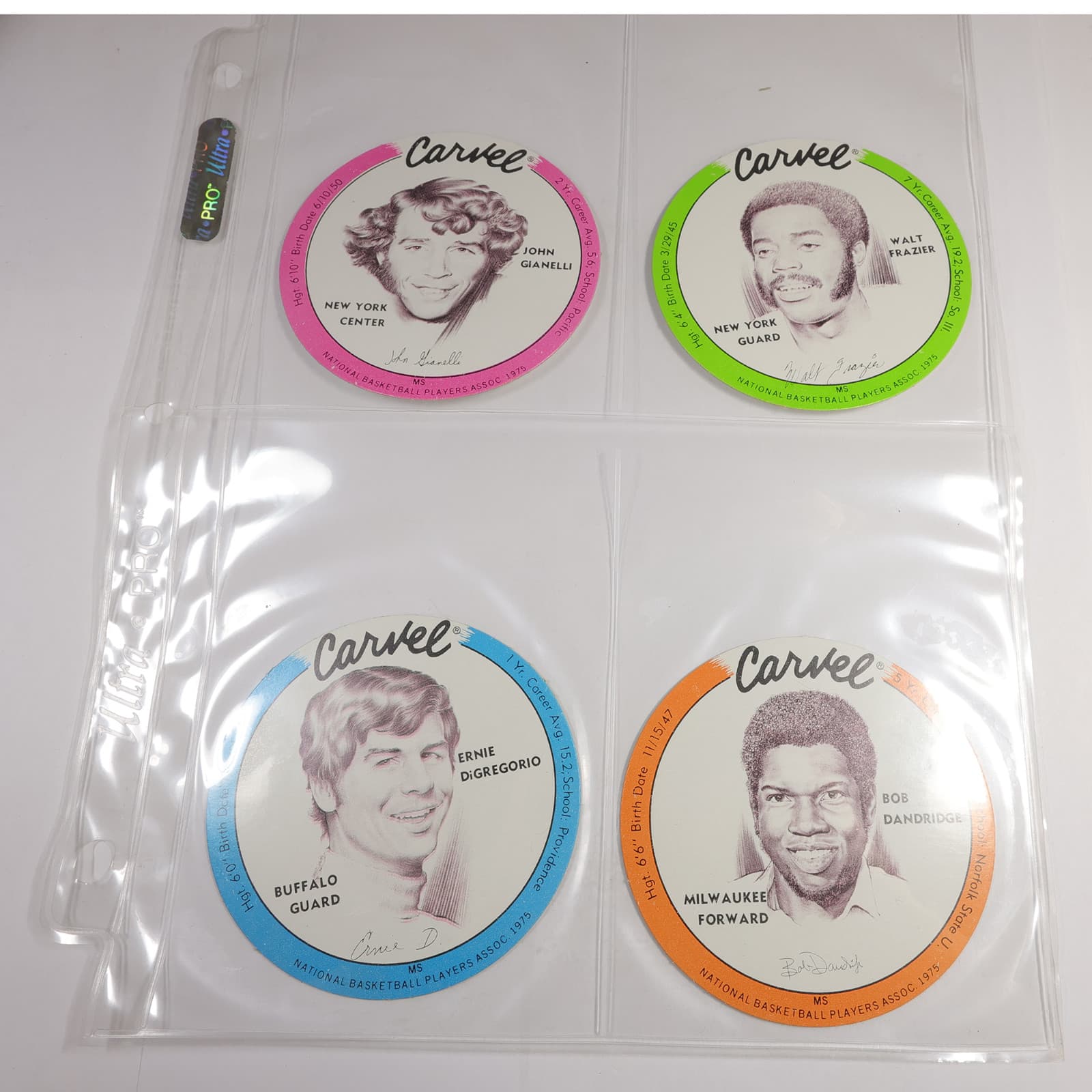 1975 Carvel Disc Basketball Complete Set of 36 #54564Q 2