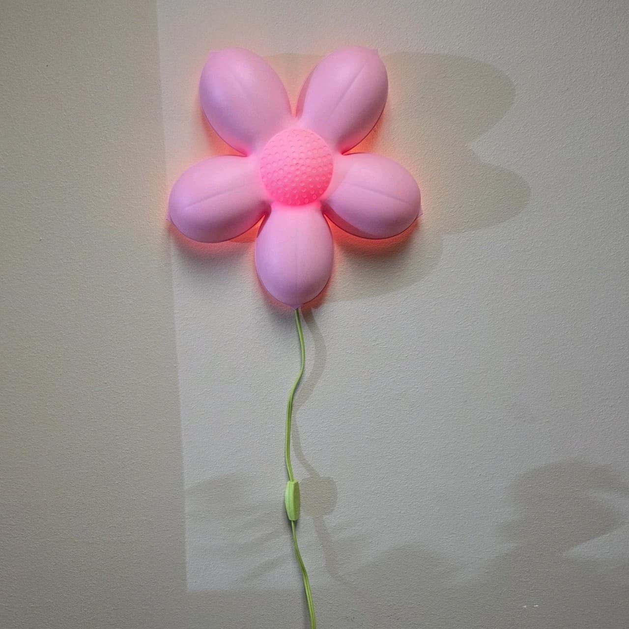 IKEA Smila Blomma Y2K Pink Flower Wall Lamp VTG Corded Night Light Works 3