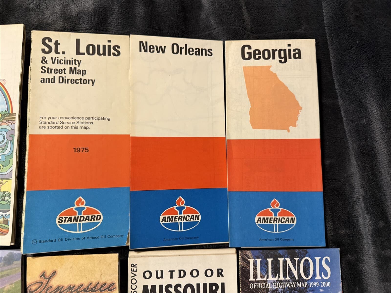 #1 VINTAGE LOT OF 24 US STATE TRAVEL MAPS AMERICAN PHILLIPS 66 SINCLAIR ++ 4