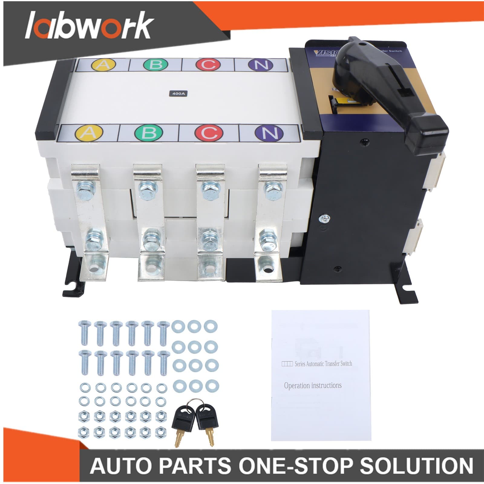 Labwork Automatic Transfer Switch ATS 400A 4Poles 110V 220V Grid to AC Generator 2