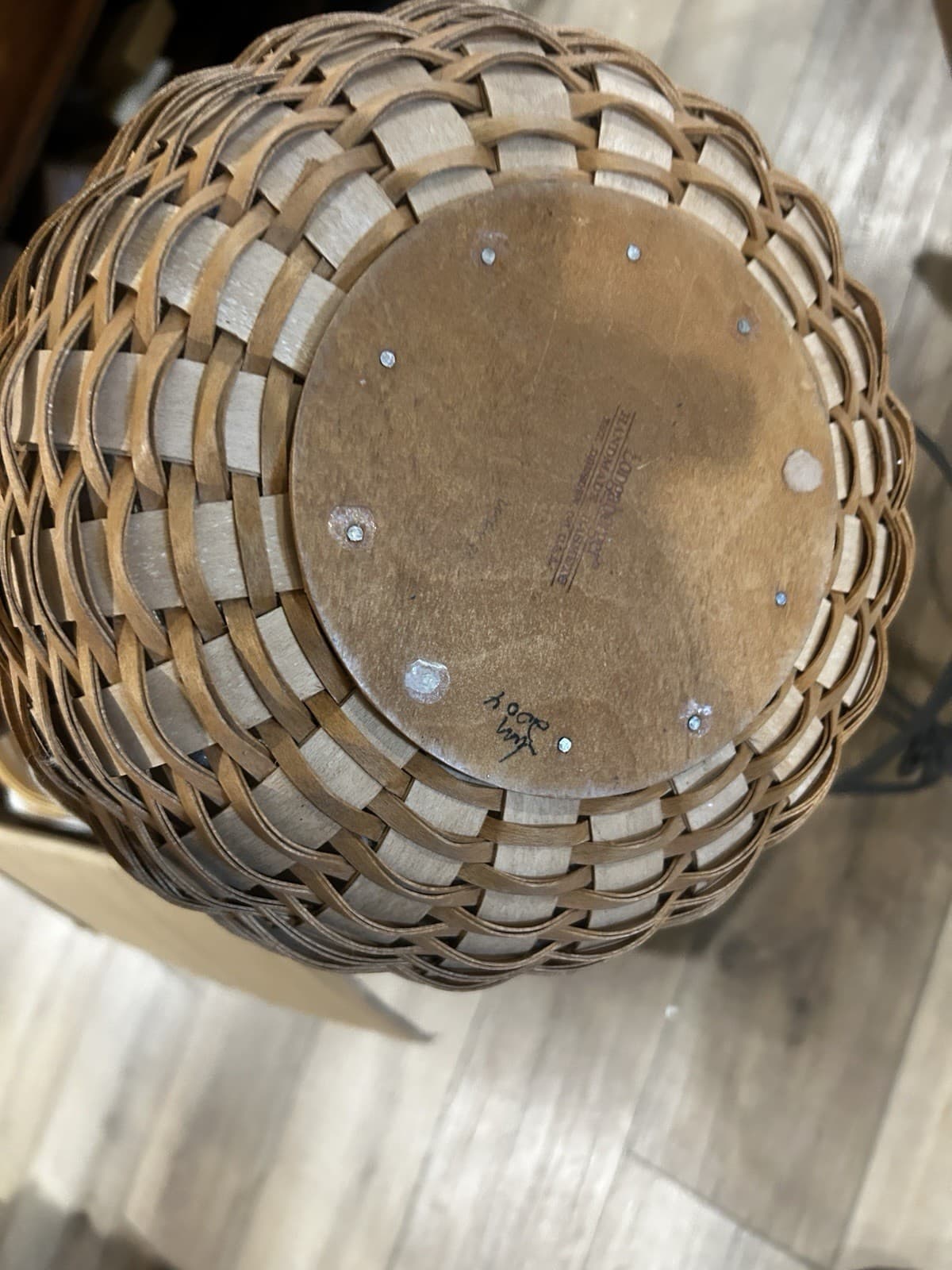 Longaberger Wrought Iron Plant Stand Foliage Basket Liner & Protector Planter 3