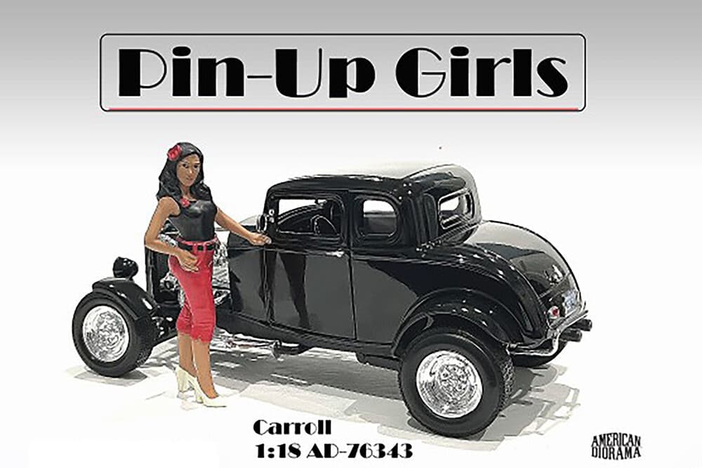 Pin-Up Girls Carroll 1:18 Scale American Diorama 76343 Figure Lady Female 4" 2