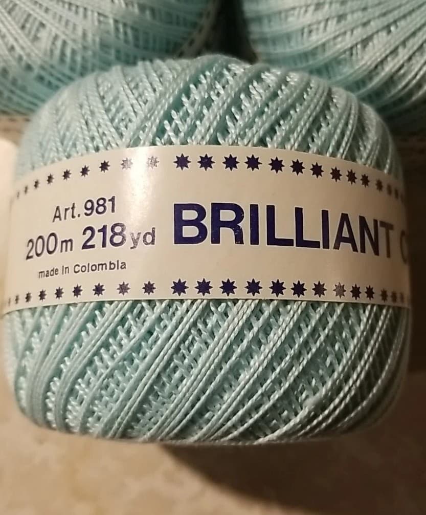 5 DMC Brilliant Knitting/Crocheting Cotton Thread Lt Blue 218 Yds Ea Mercerized 3