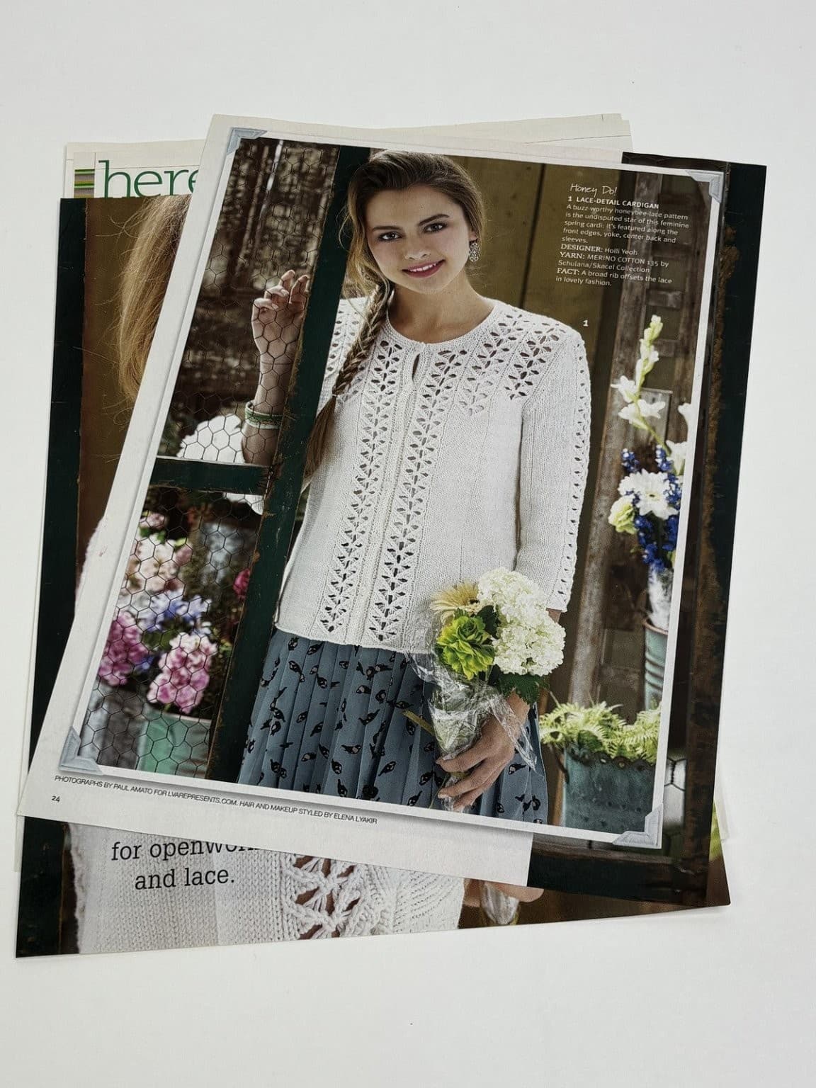 Lace Detail Cardigan Knitting Pattern Sizes XS-XL Magazine Pages 3