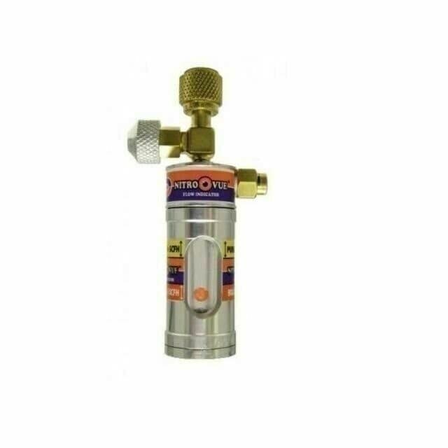 Uniweld NV1 Nitro Vue Flow Indicator with 1/4" Flare Fittings 6