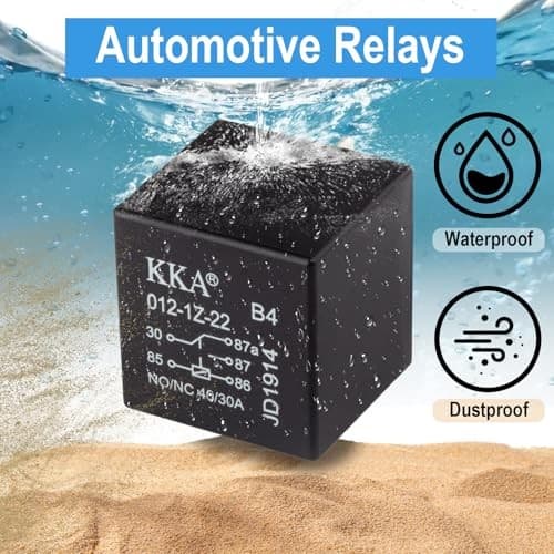 4 PCS Relays, 5 Pin Relay, 40A Waterproof Car Relays, 12V Relay Switch for  6