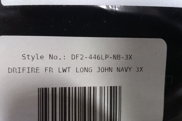 Drifire DF2-446LP-NB-3X Size 3XL Flame Resistant Long John Pants (BW) 2