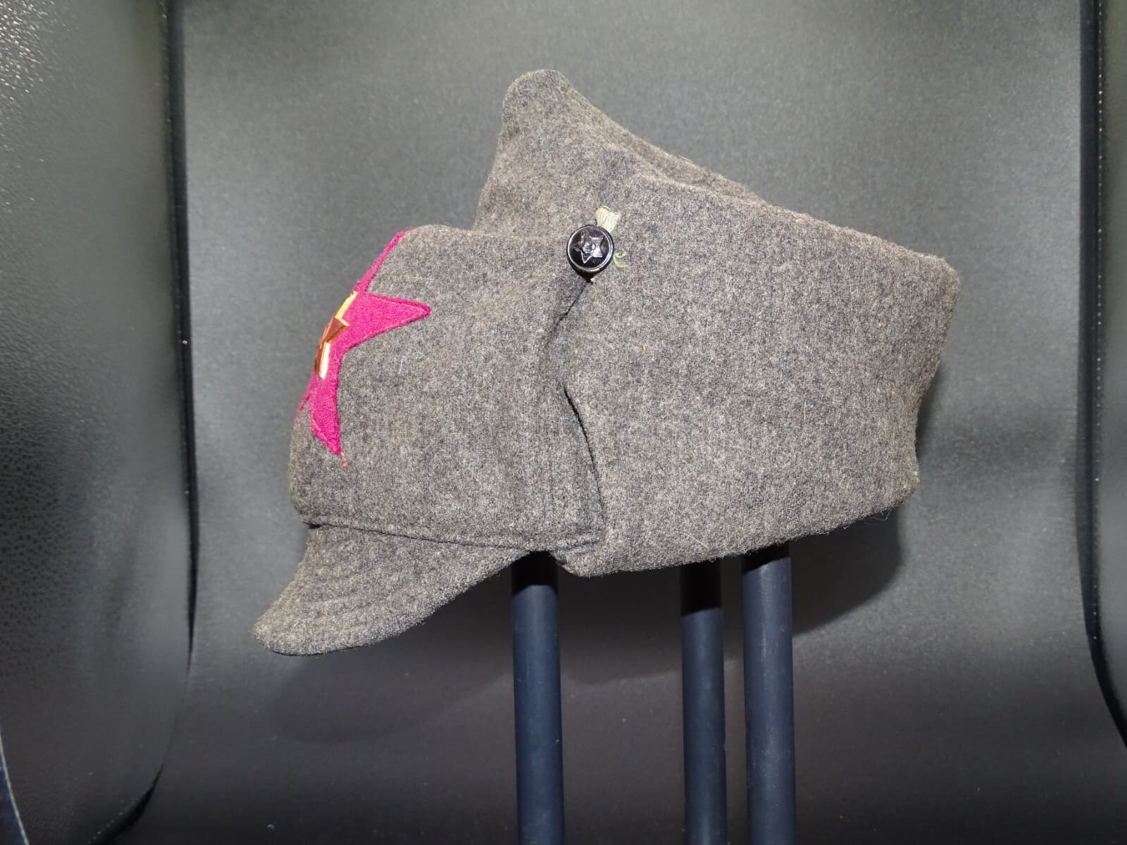 Russian WWII Ushanka Hat or Budenovka Cap AUTHENTIC PERIOD ITEM Great Condition 5