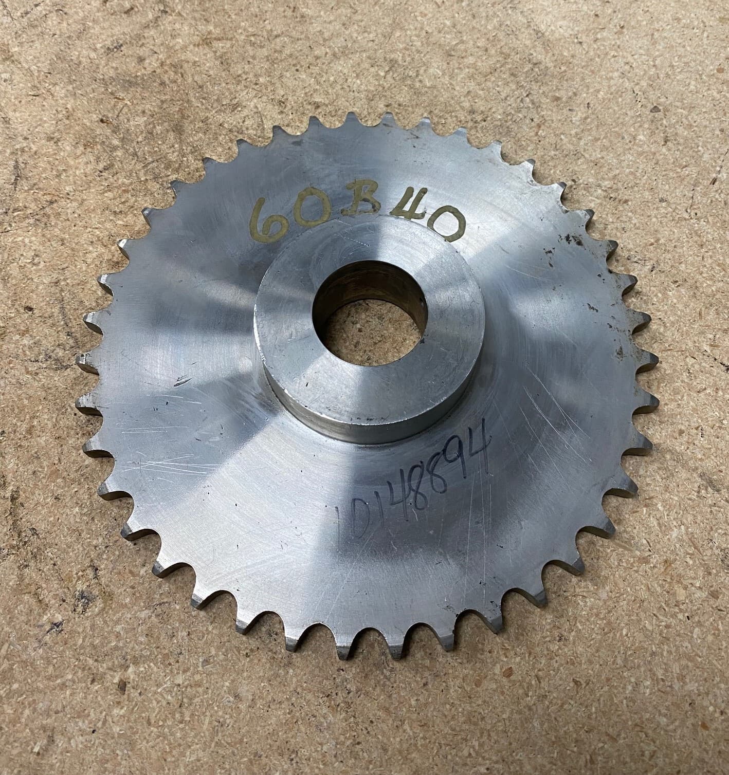 60B40SS 1-7/8" BORE ROLLER CHAIN SPROCKET #60 CHAIN 40 TEETH STAINLESS STEEL 2