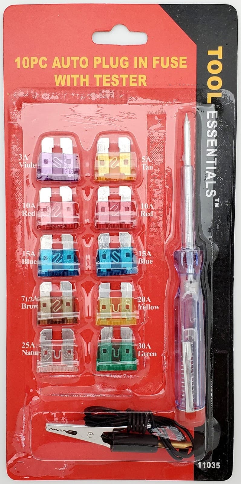 Tool Essentials 10pc Automotive Fuse & Fuse Tester Set
