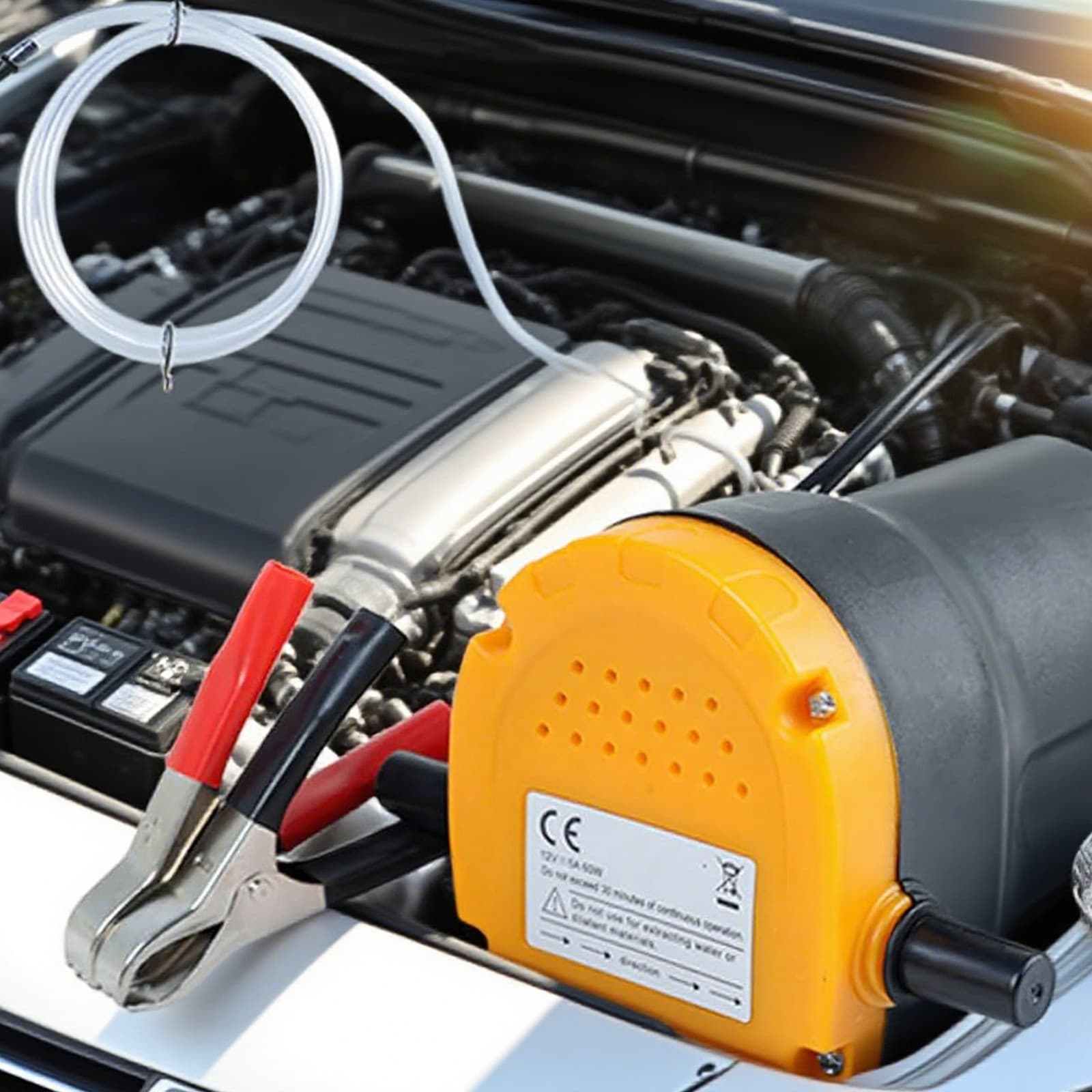 USA 12V Motor Oil Fuel Fluid Extractor Electric Siphon Transfer Change Pump 60W 2