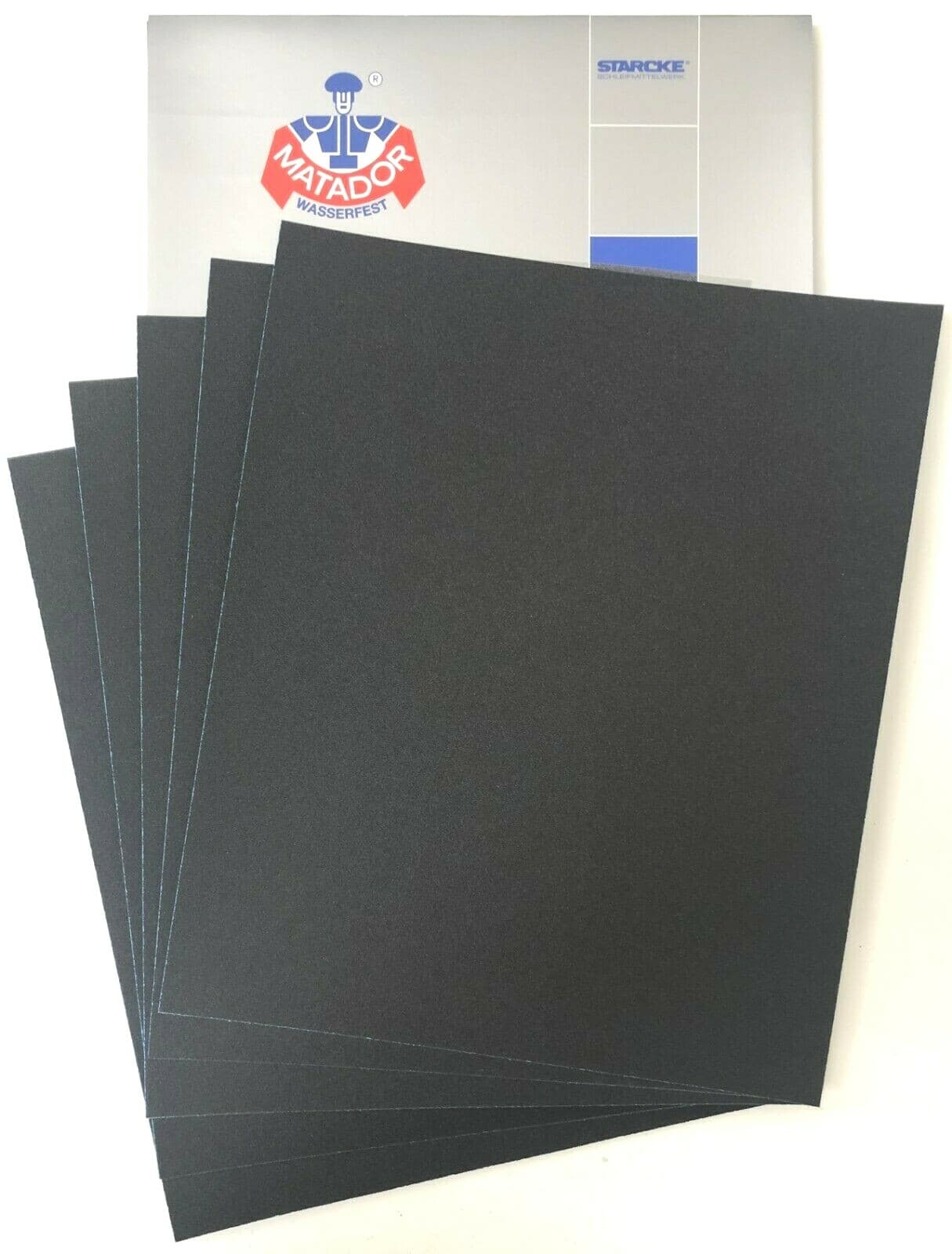 Matador Abrasive Wet or Dry Sandpaper 5 Sheets 150 Grit 9"x11" Silcon Carbide  2