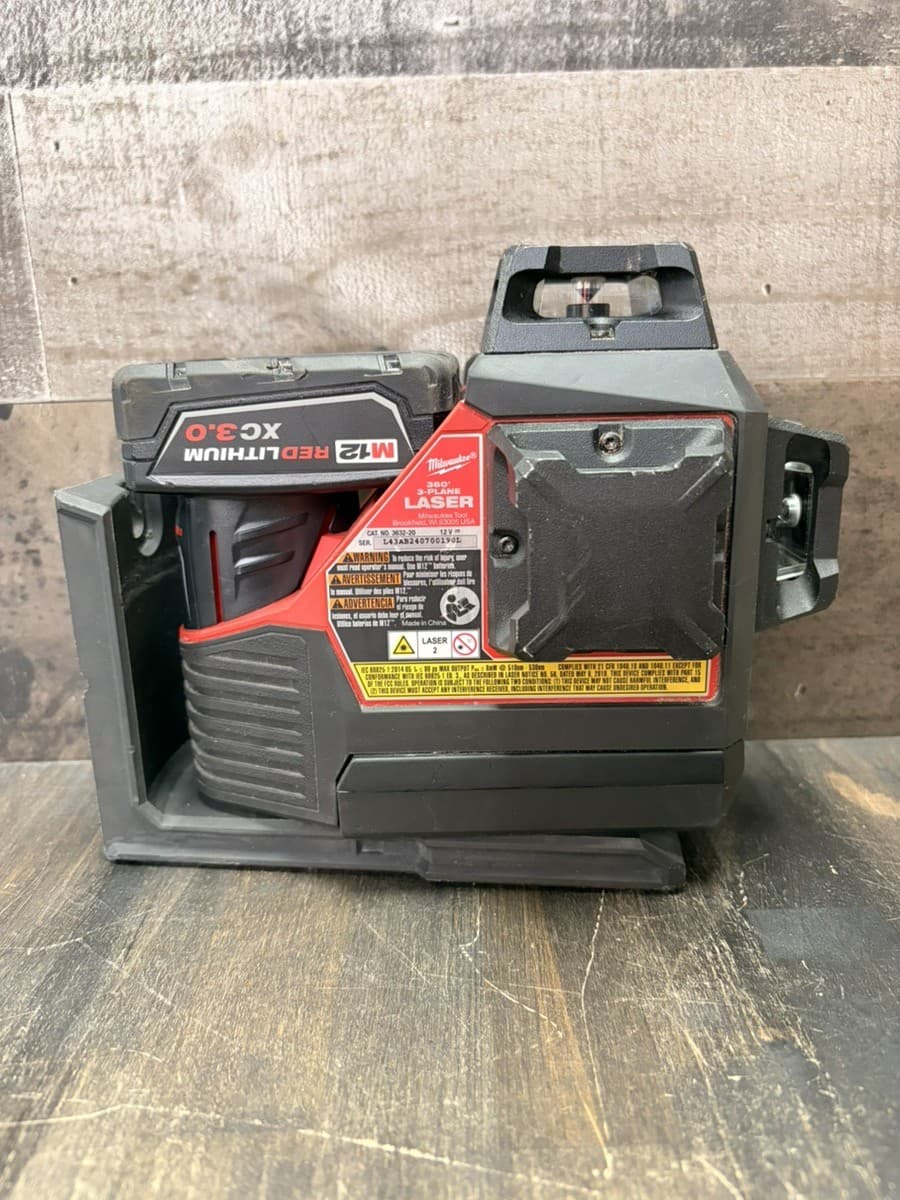 Milwaukee 3632-20 M12 12V 360° 3-Plane Laser Level W/3.0 Ah Battery (CP3015709) 3