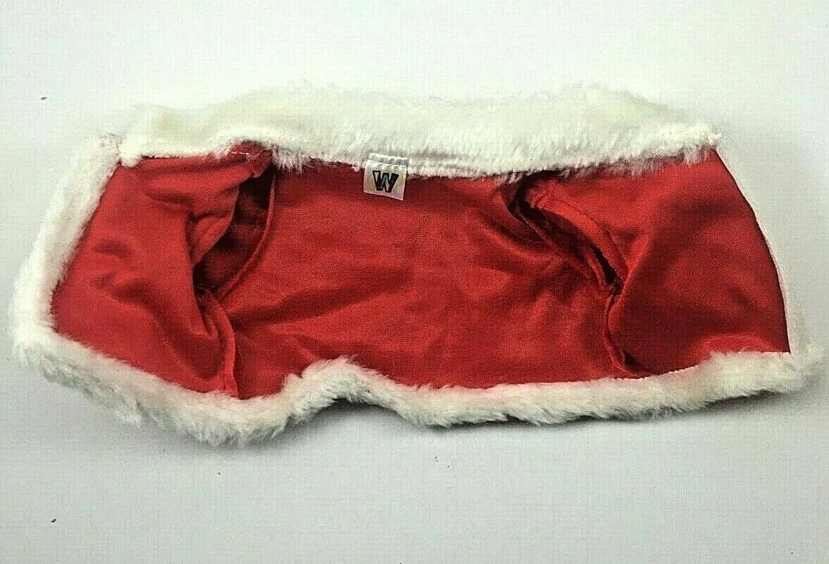Webkinz Dog Santa Claus Christmas 3 Piece Outfit Hat Coat Pants Stuffed Animal 3