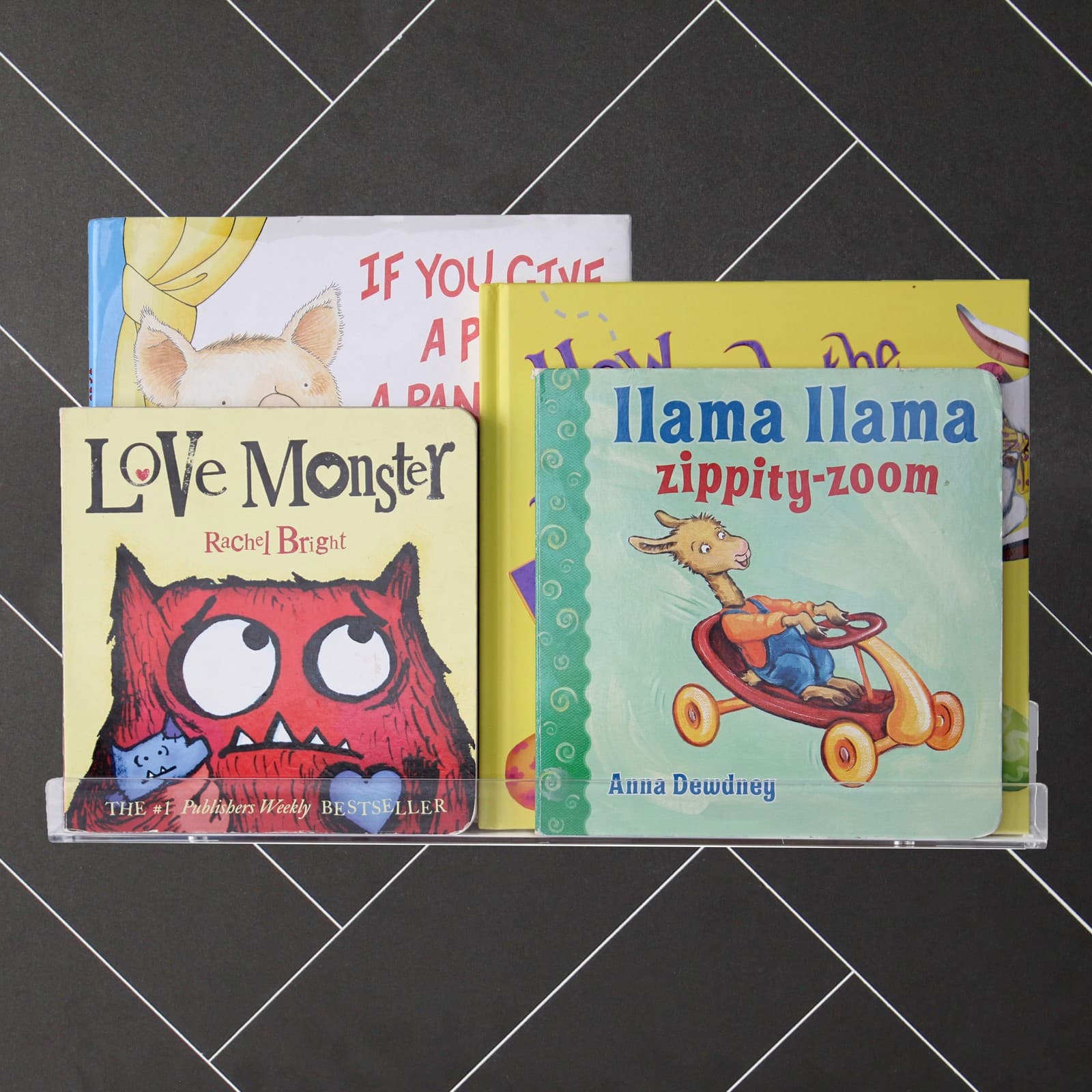 7Penn Floating Book Display Shelves - 6pk 15in Clear Acrylic Shelves for Wall 6