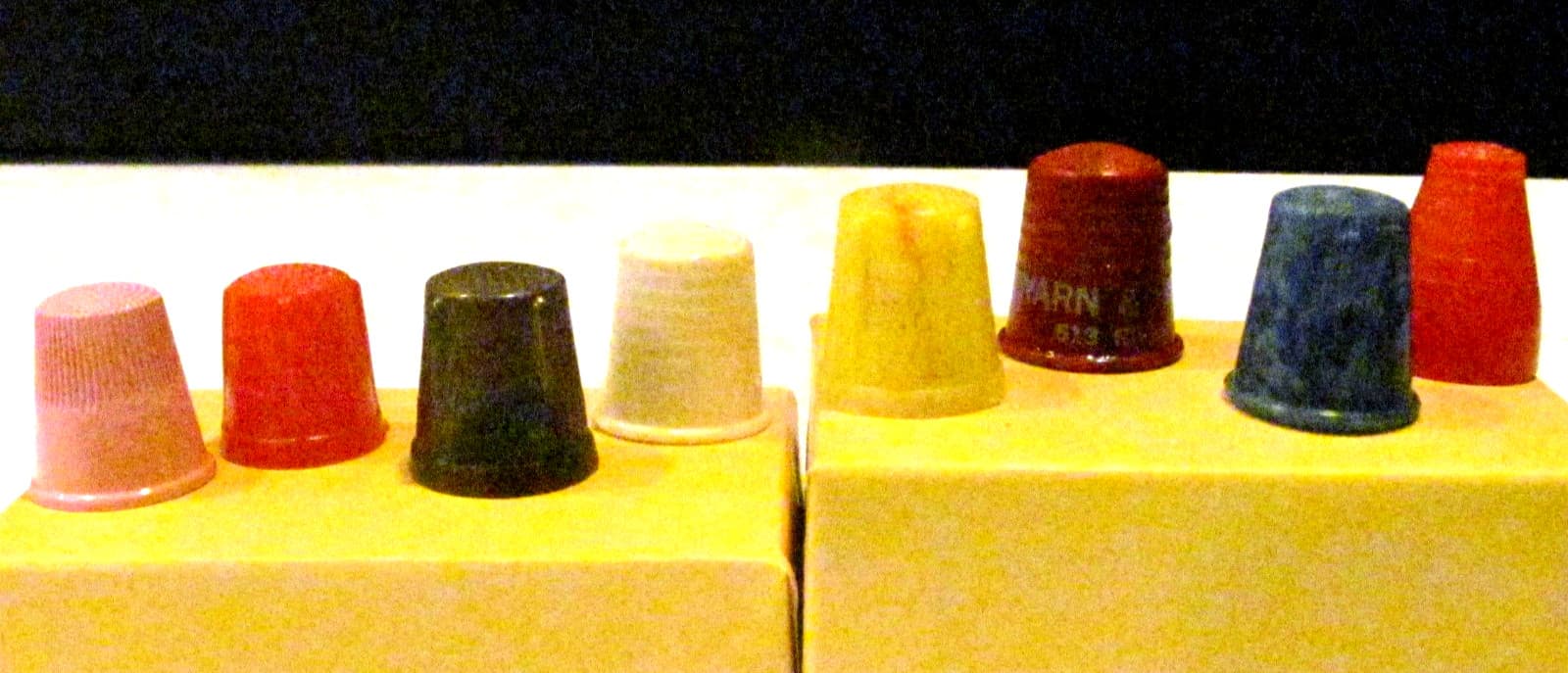Multicolored Plastic Ridged,pointed, WARN & WARN SHOES, Thimbles Lot of 8