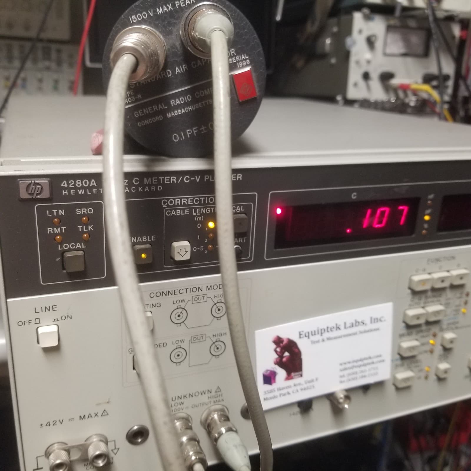 HP 4280A 1 MHz Capacitance Meter C-V Plotter PERFECT +/-100V Bias GPIB interface 2