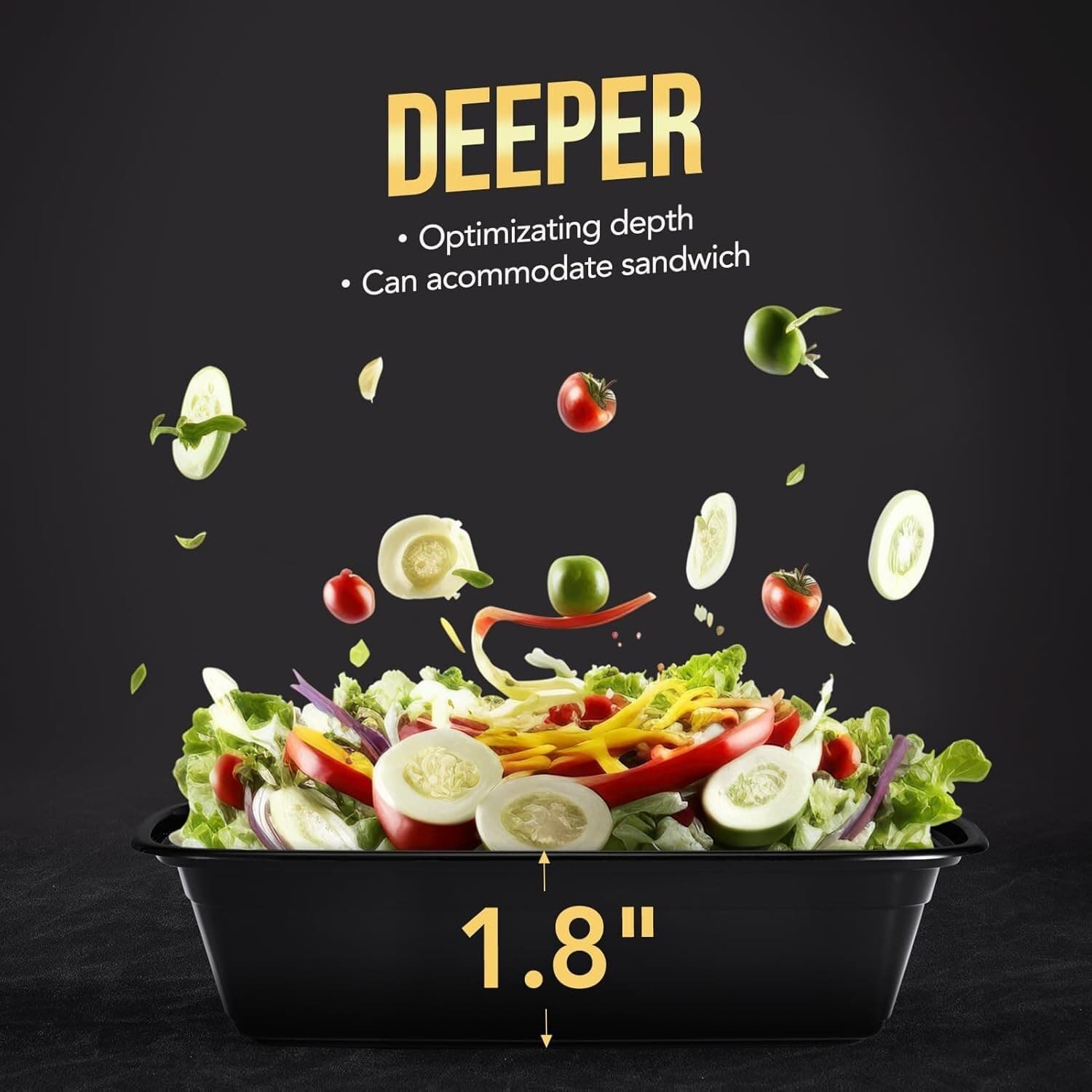 150 Pack 30 oz Plastic Food Containers To Go Containers For Lunch/Takeout US 3