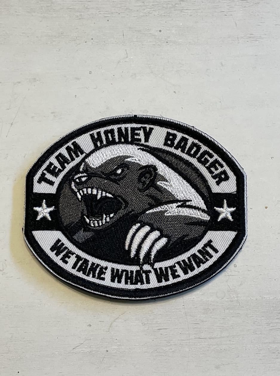 2 PCS TEAM HONEY BADGER MILITARY TACTICAL US ARMY COMBAT SWAT HOOK PATCH 4